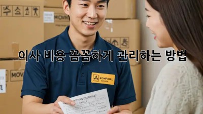 이사 비용, 꼼꼼하게 관리하는 방법!