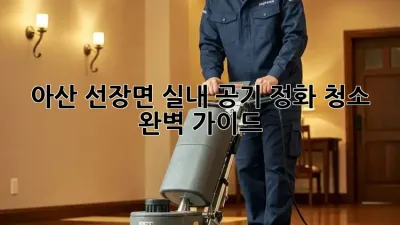 아산 선장면 실내 공기 정화 청소 완벽 가이드